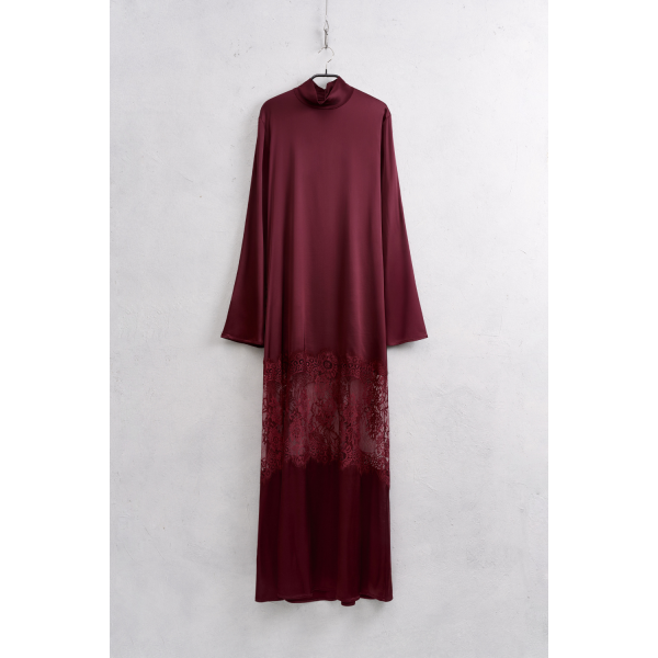 LUMINA BURGUNDY LONG DRESS