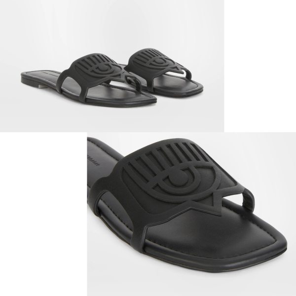 CHIARA FERRAGNI EYELIKE ΜΑΥΡΑ ΣΑΝΔΑΛΙΑ