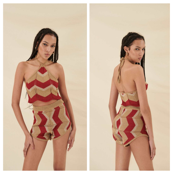 COMBOS KNITWEAR LUREX SHORTS