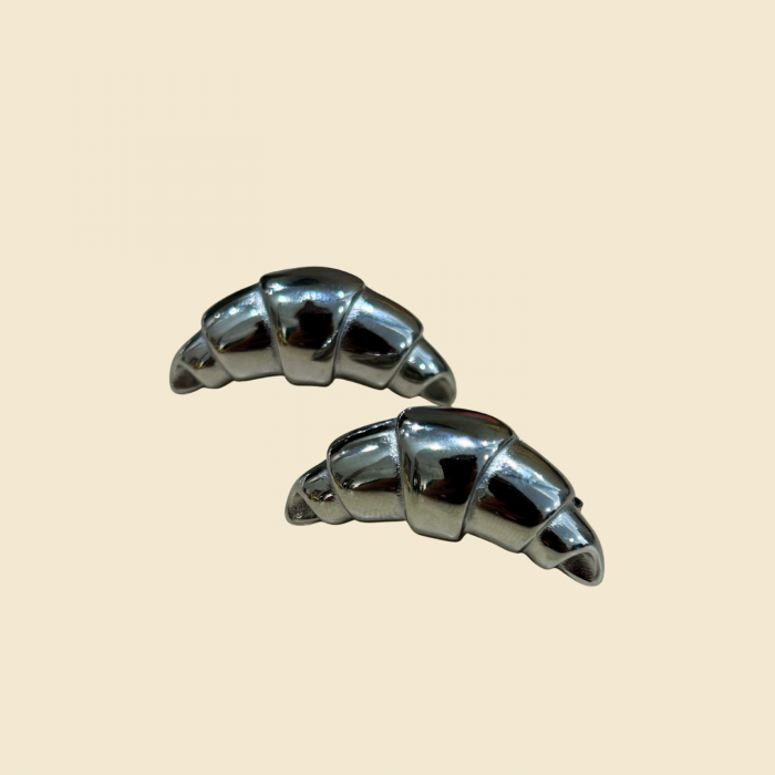 CROISSANT EARRINGS SILVER