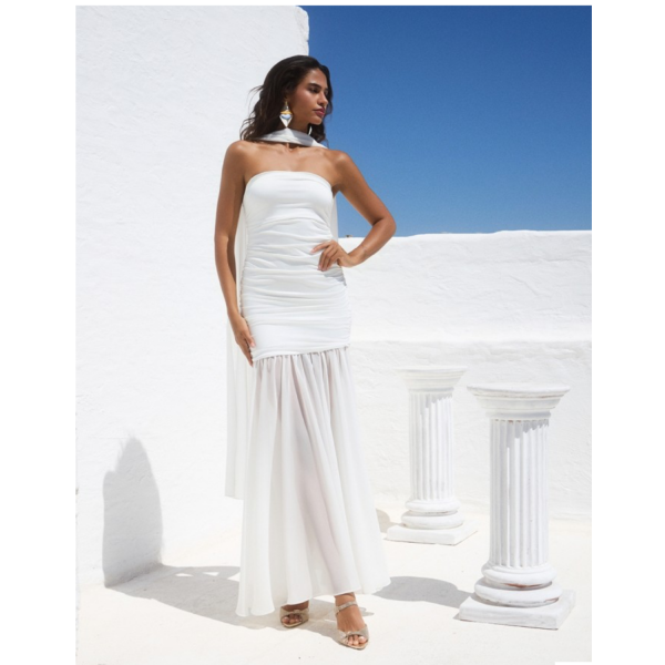 BE YOU LILIUM STREΤCHED MAXI DRESS