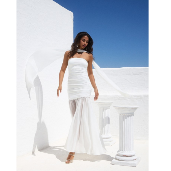 BE YOU LILIUM STREΤCHED MAXI DRESS