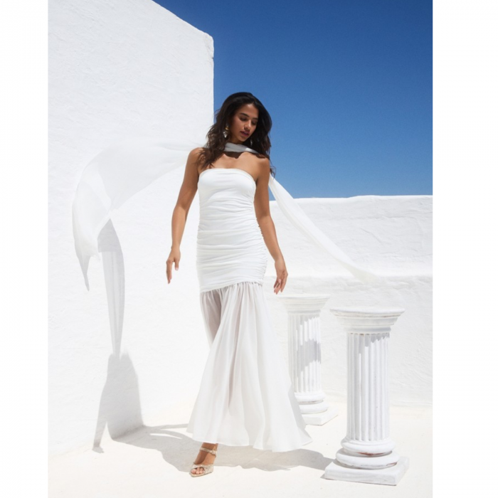 BE YOU LILIUM STREΤCHED MAXI DRESS