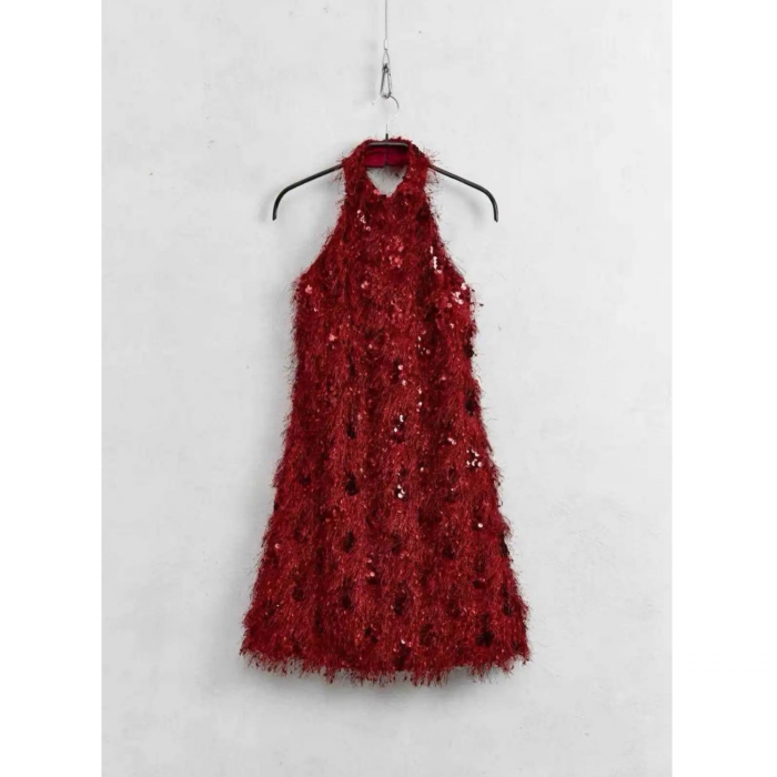 LUMINA RED MINI PARTY DRESS