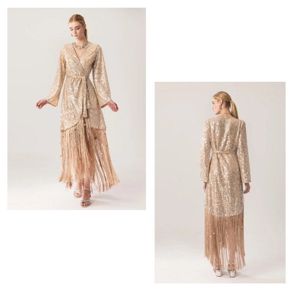 MYA COLLECTION AURALIS KIMONO DRESS