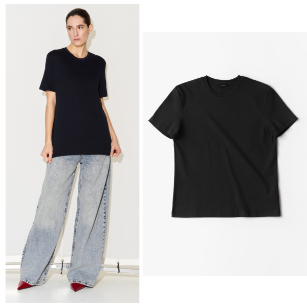 LUMINA  black cotton t-shirt 