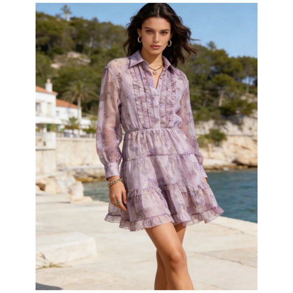 lalloose mini ruffle dress