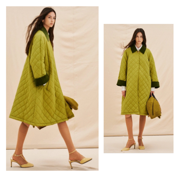 lumina green TRENCH COAT