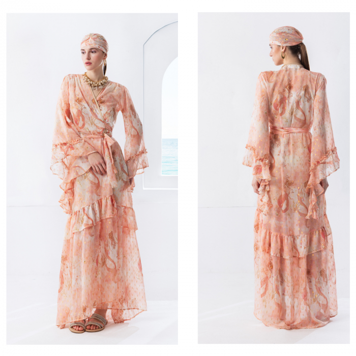 MYA COLLECTION NERISSA KIMONO DRESS