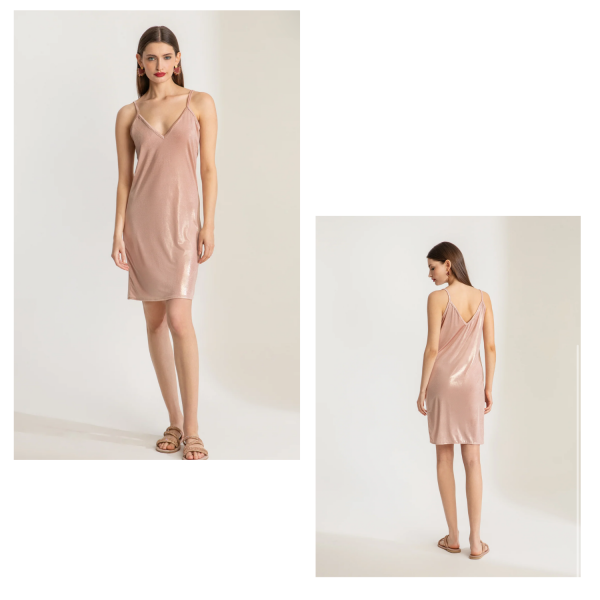 MYA COLLECTION PINK UNDERDRESS