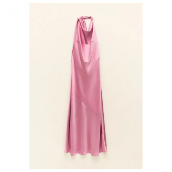 LUMINA pink satin dress