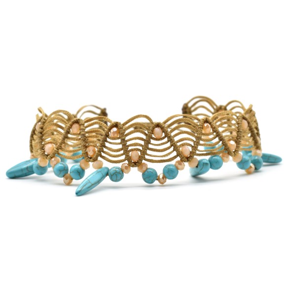 Howlite Macrame Anklet