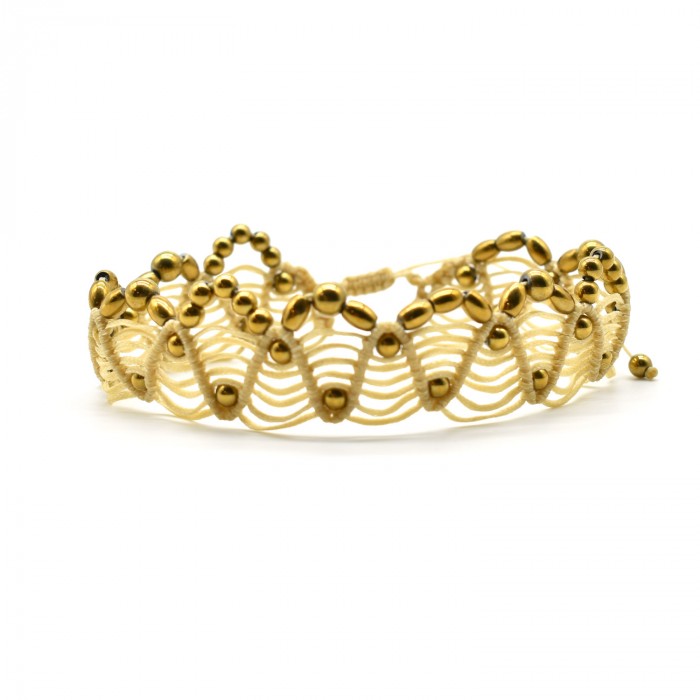 Hematite Macrame Anklet